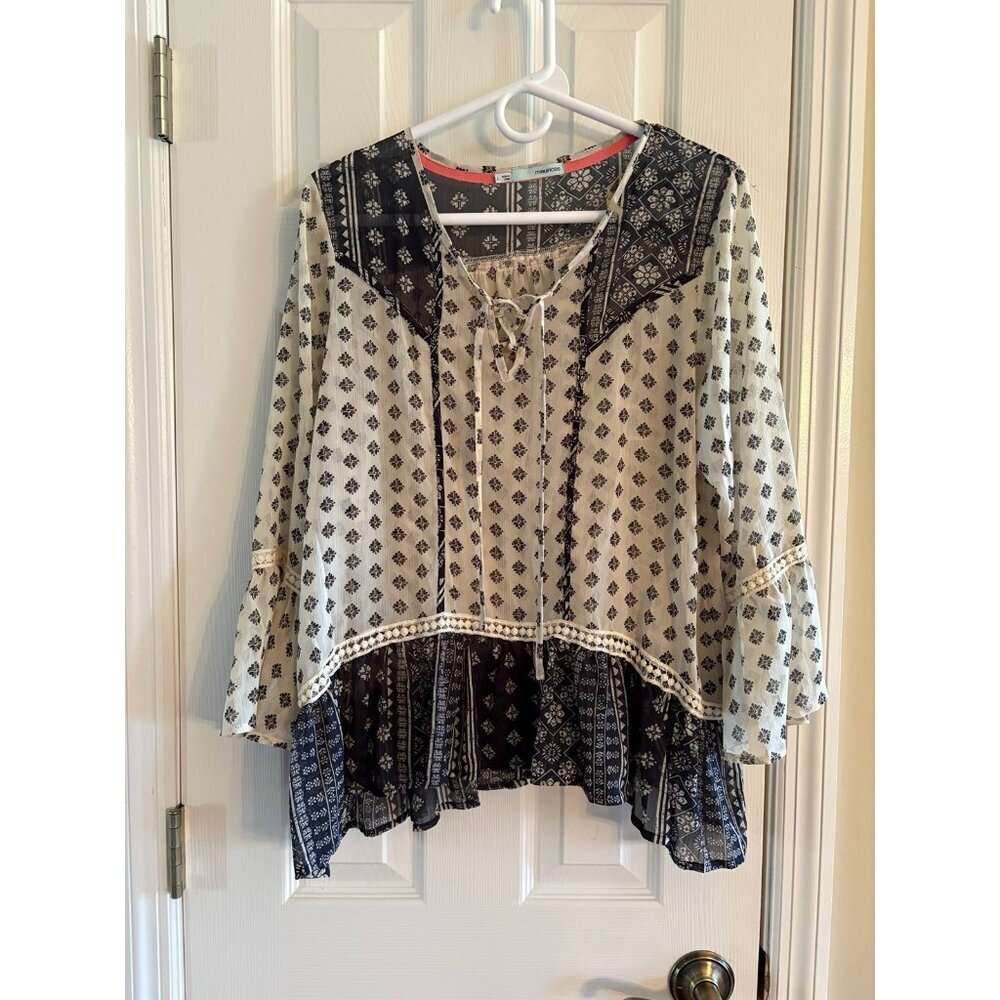 Maurice’s Brand Semi Sheer Patterned Top